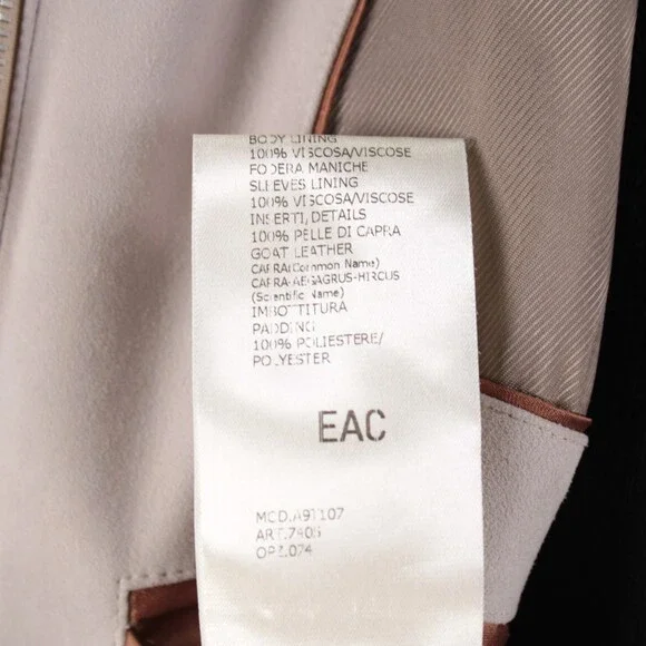 Mnadelli NWD Goat Suede Leather Bomber Jacket Size 58 (~3XL US) In Beige - Picture 13 of 13